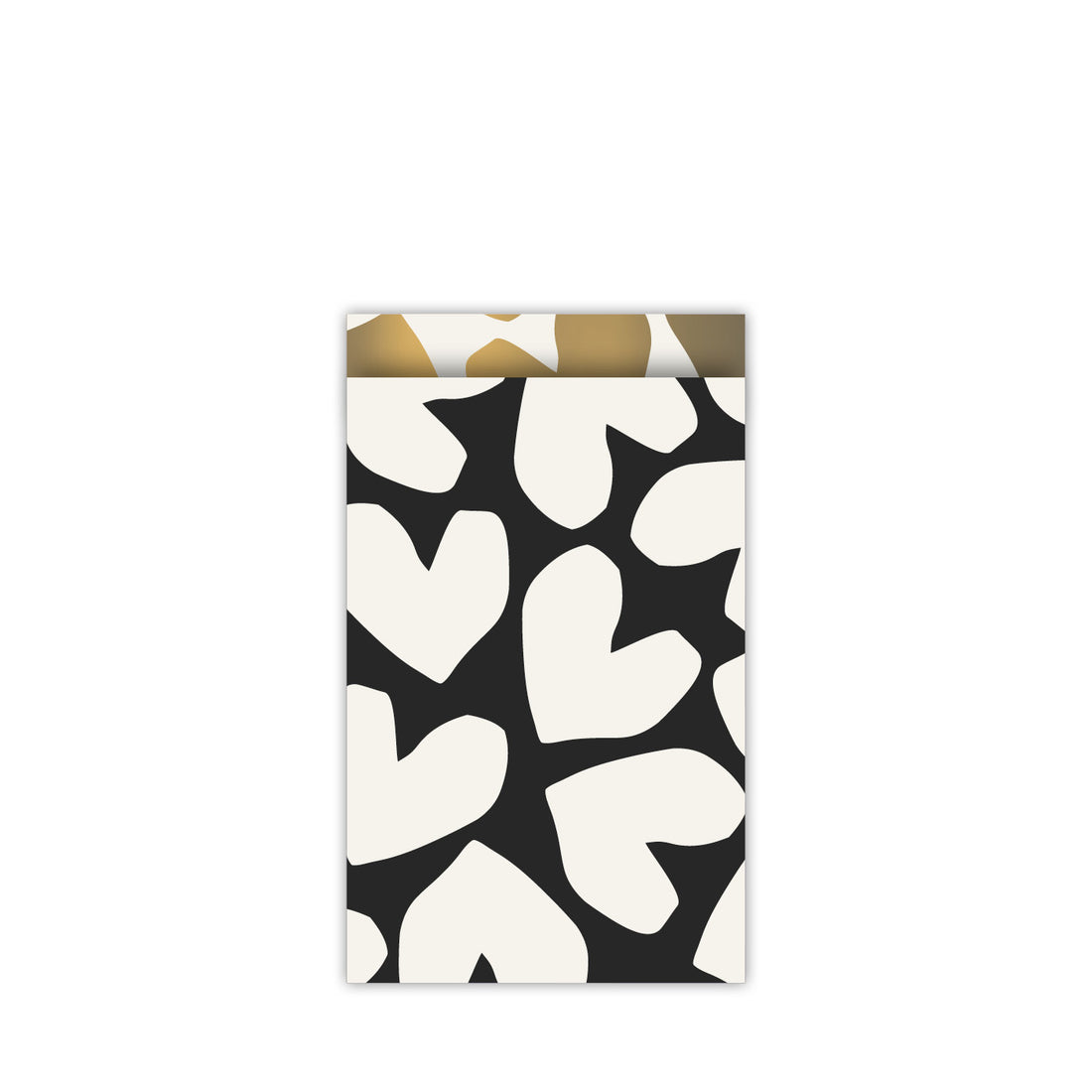 5 Gift Bags Small Hearts | Black