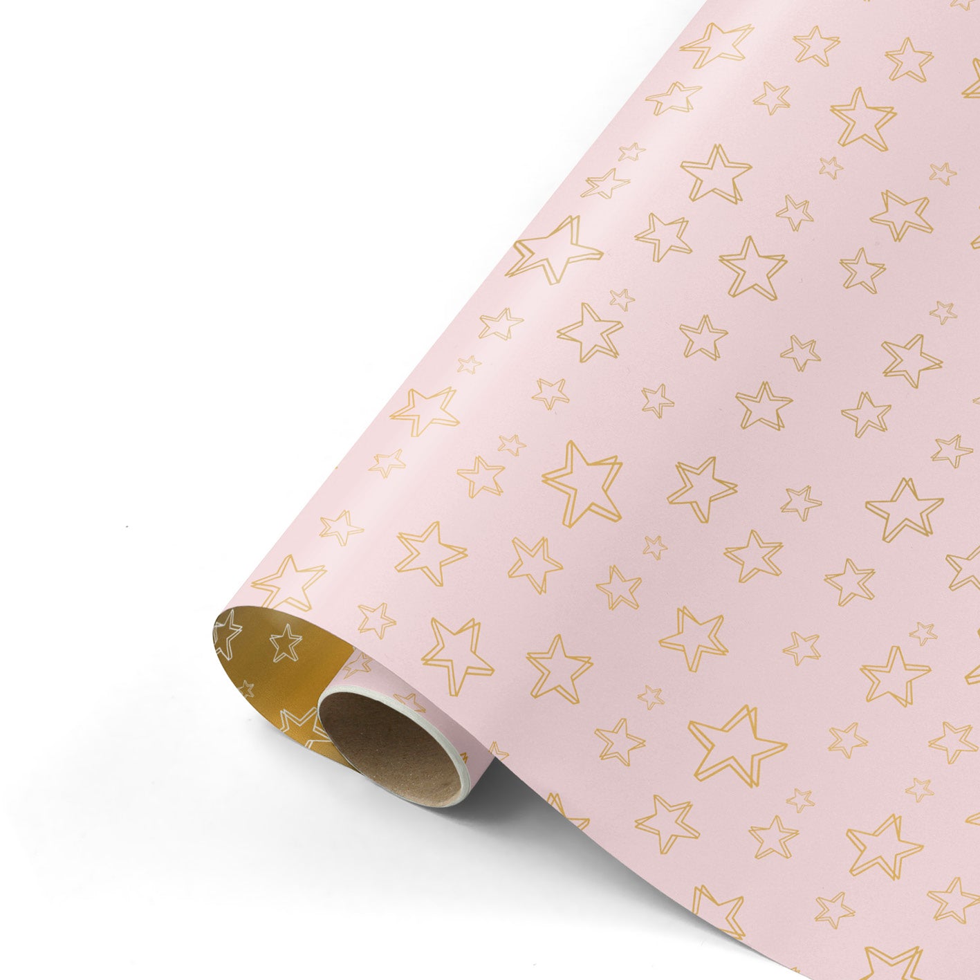 Gift wrapping paper 3 m roll | Stars Gold