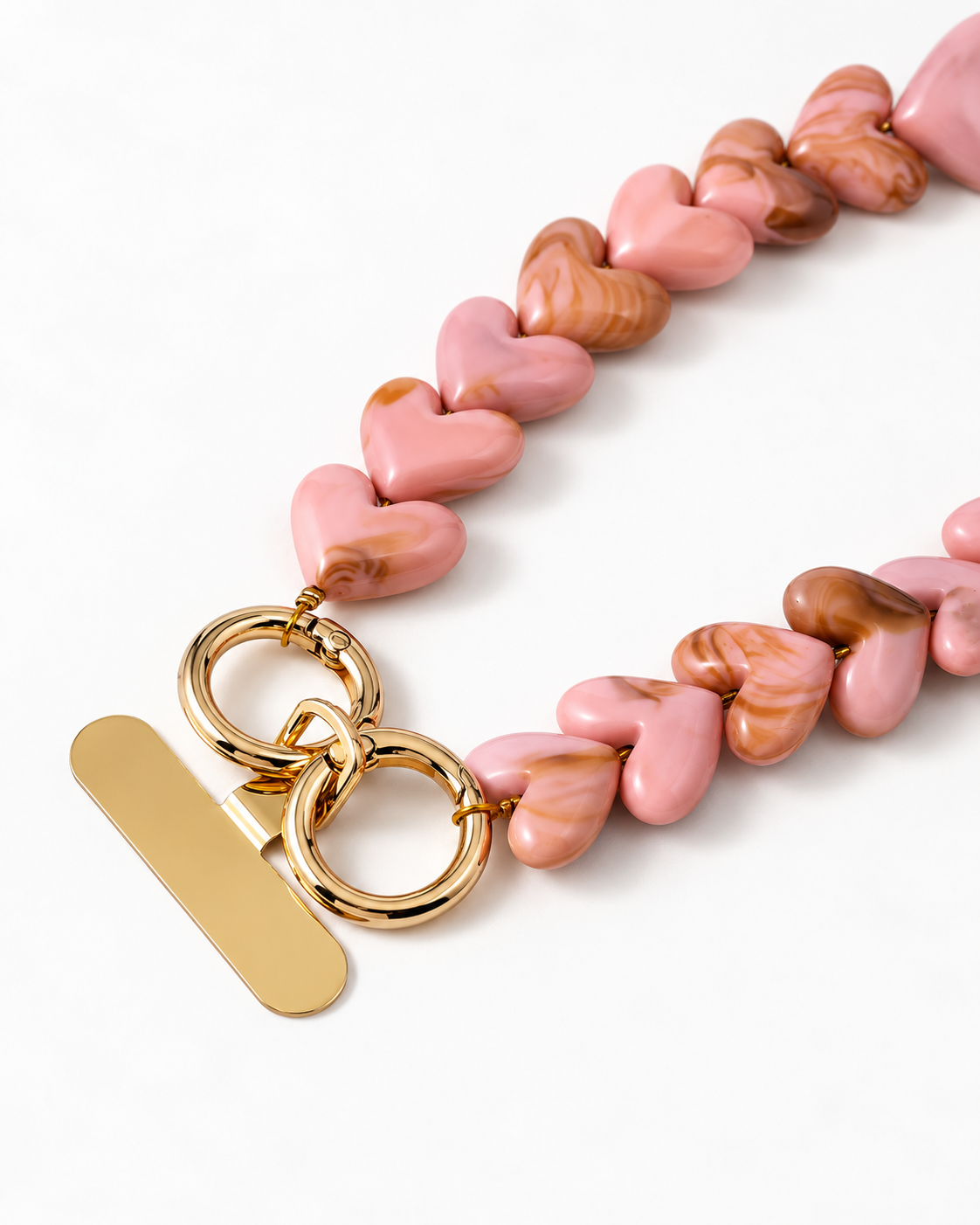 Telefoonkoord | Pink Hearts