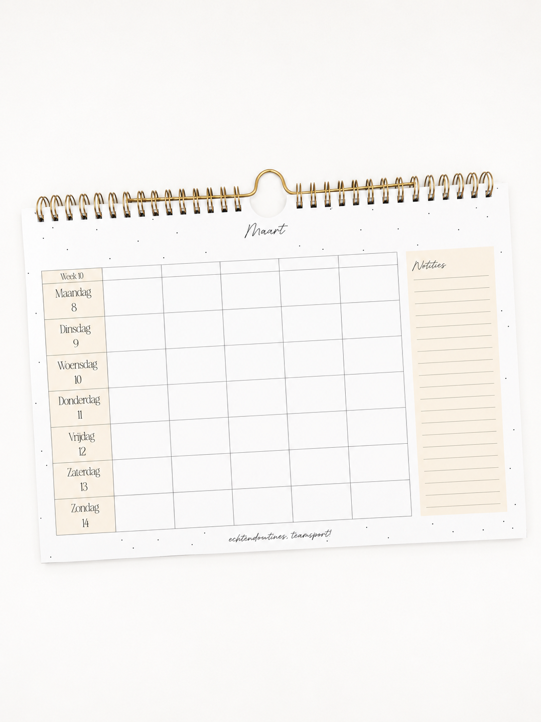 PRE ORDER // Familieplanner 2027 | Gouden Hartjes