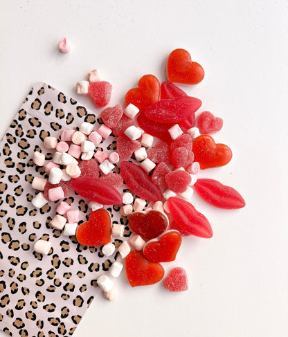 Snoepzak | Heel veel hartjes voor jou! | Pink Leopard