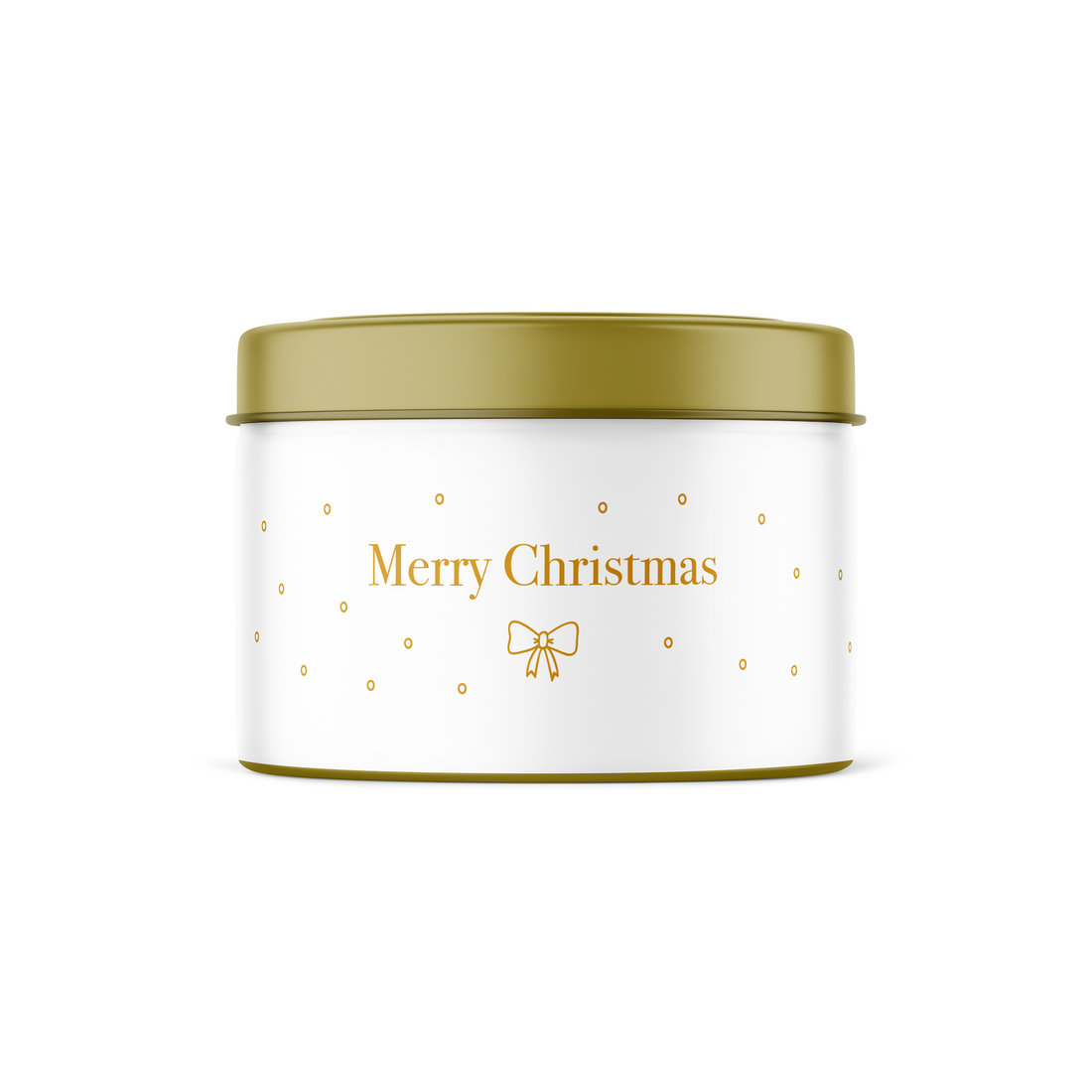 Geurkaars in blik | Merry Christmas met goudfolie