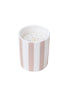 Geurkaars Keramiek Beige wit Streep - Stationery & Gift