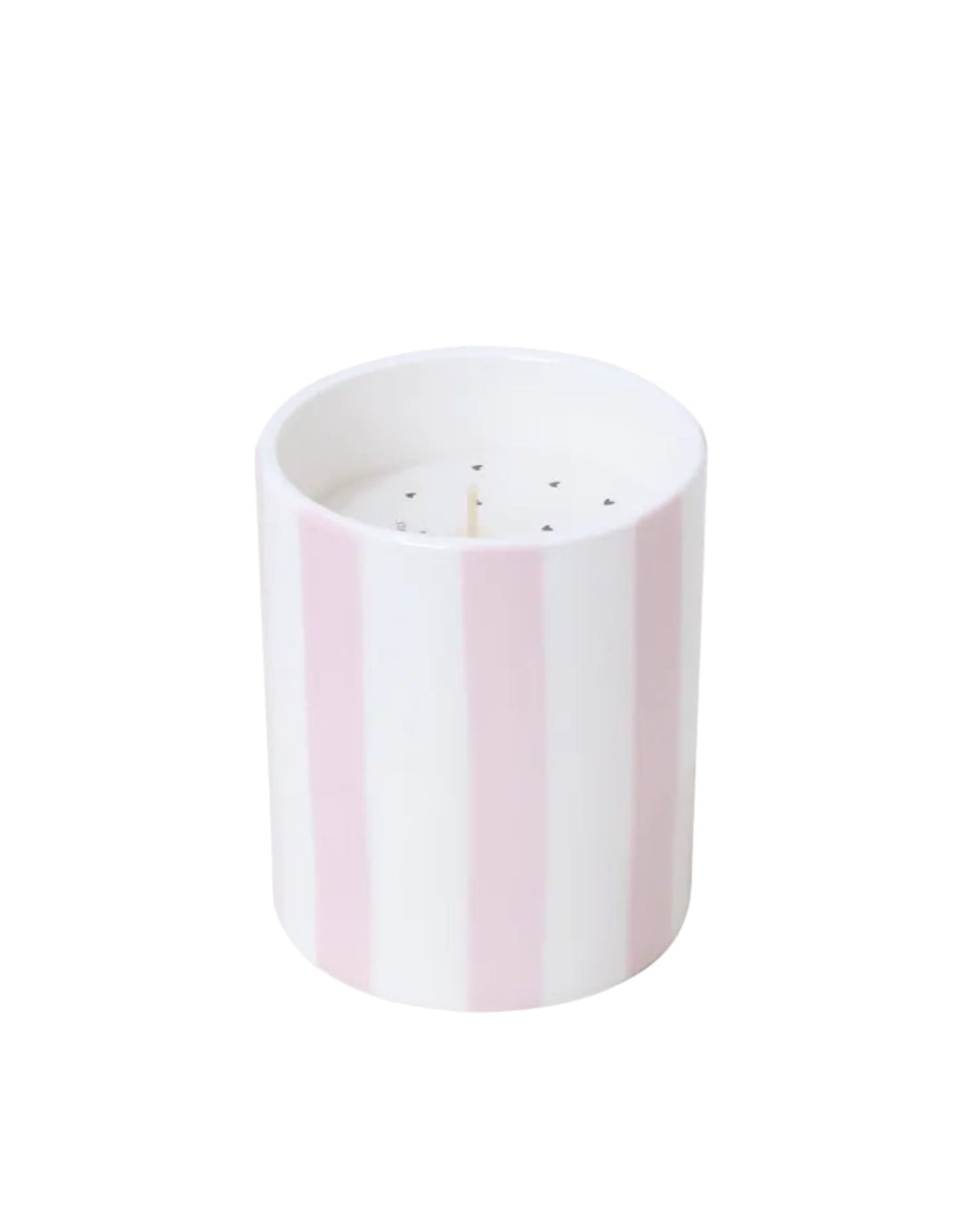 Geurkaars Keramiek Roze - Pink Stripe Strepen - Stationery & Gift