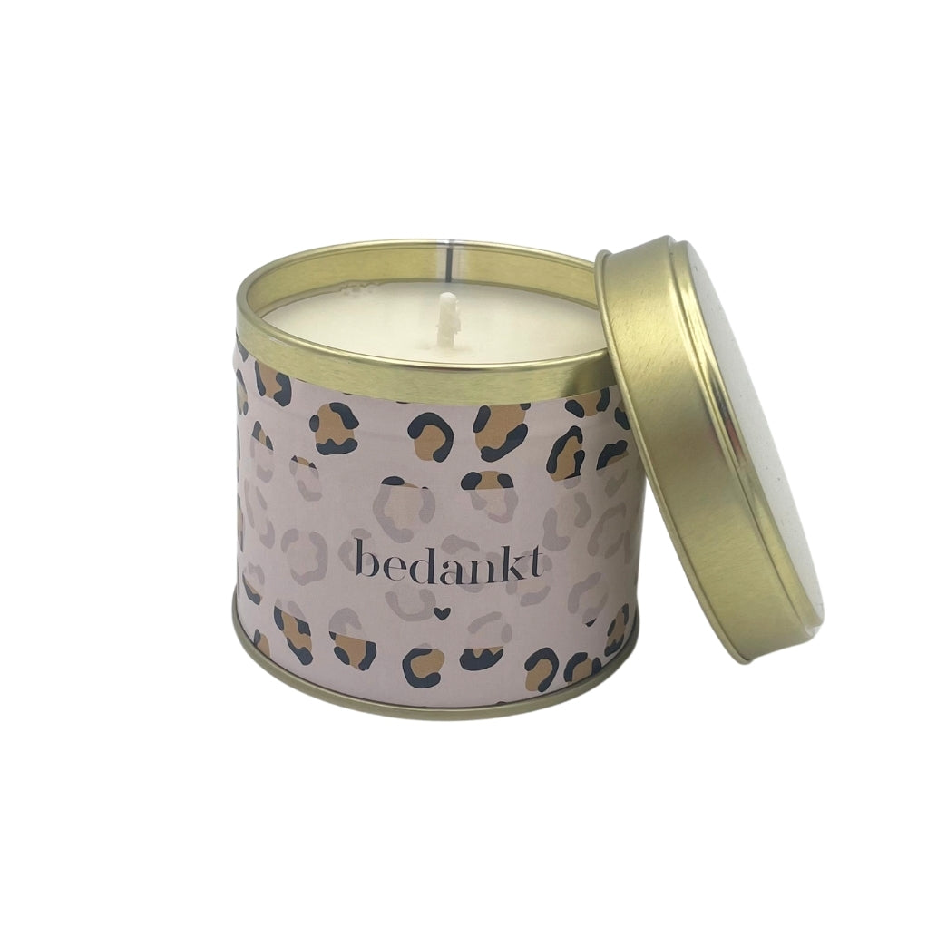 Geurkaars in blik | Pink Leopard | Bedankt