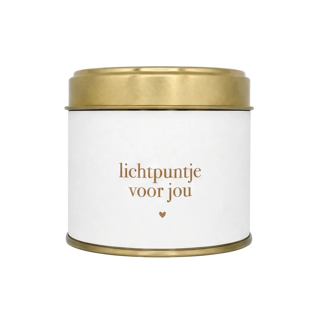 Geurkaars in goud blik - Lichtpuntje voor jou Hartje - Stationery &amp; Gift