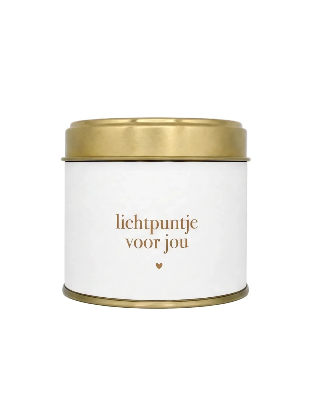 Geurkaars in goud blik - Lichtpuntje voor jou Hartje - Stationery &amp; Gift