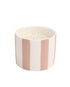 Geurkaars keramiek beige streep - Oud roze strepen - Stationery & Gift