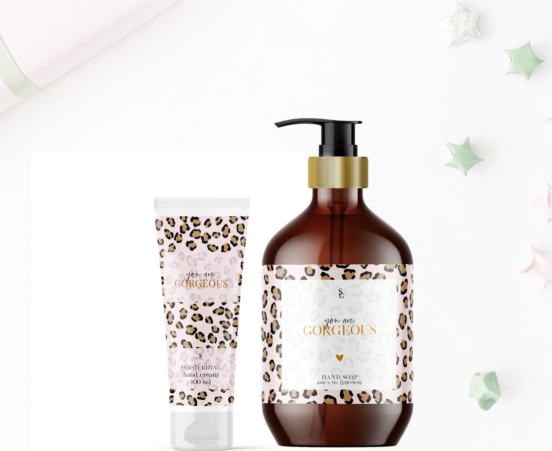 Gift set | Hand Soap &amp;amp; Hand Lotion | GORGEOUS Pink Leopard