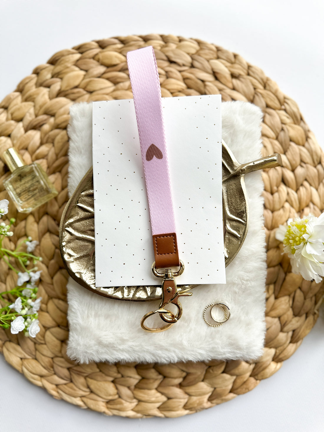 Keycord | Lichtroze met een hartje