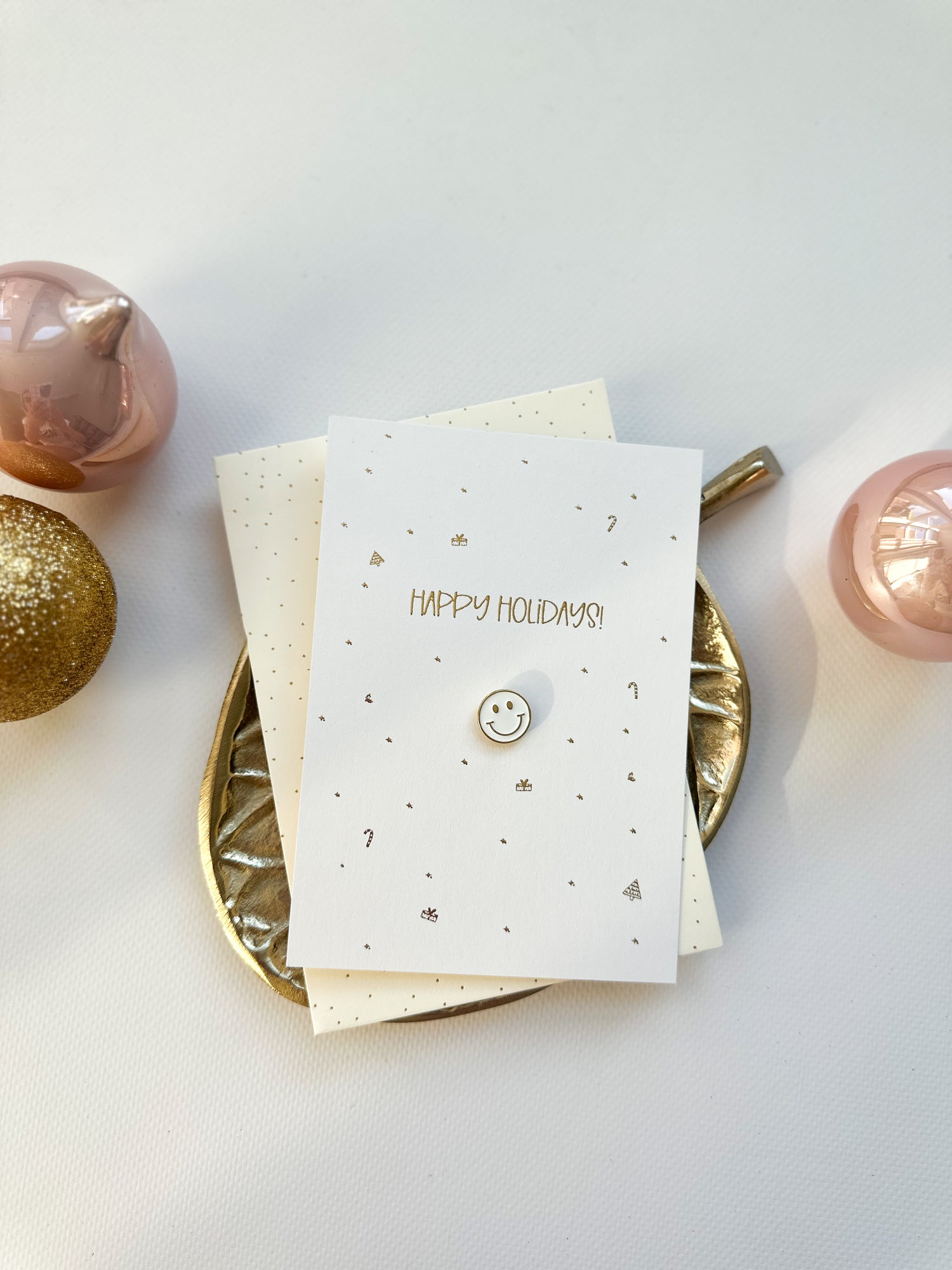 Kerstkaart met Pin | Happy Holidays!