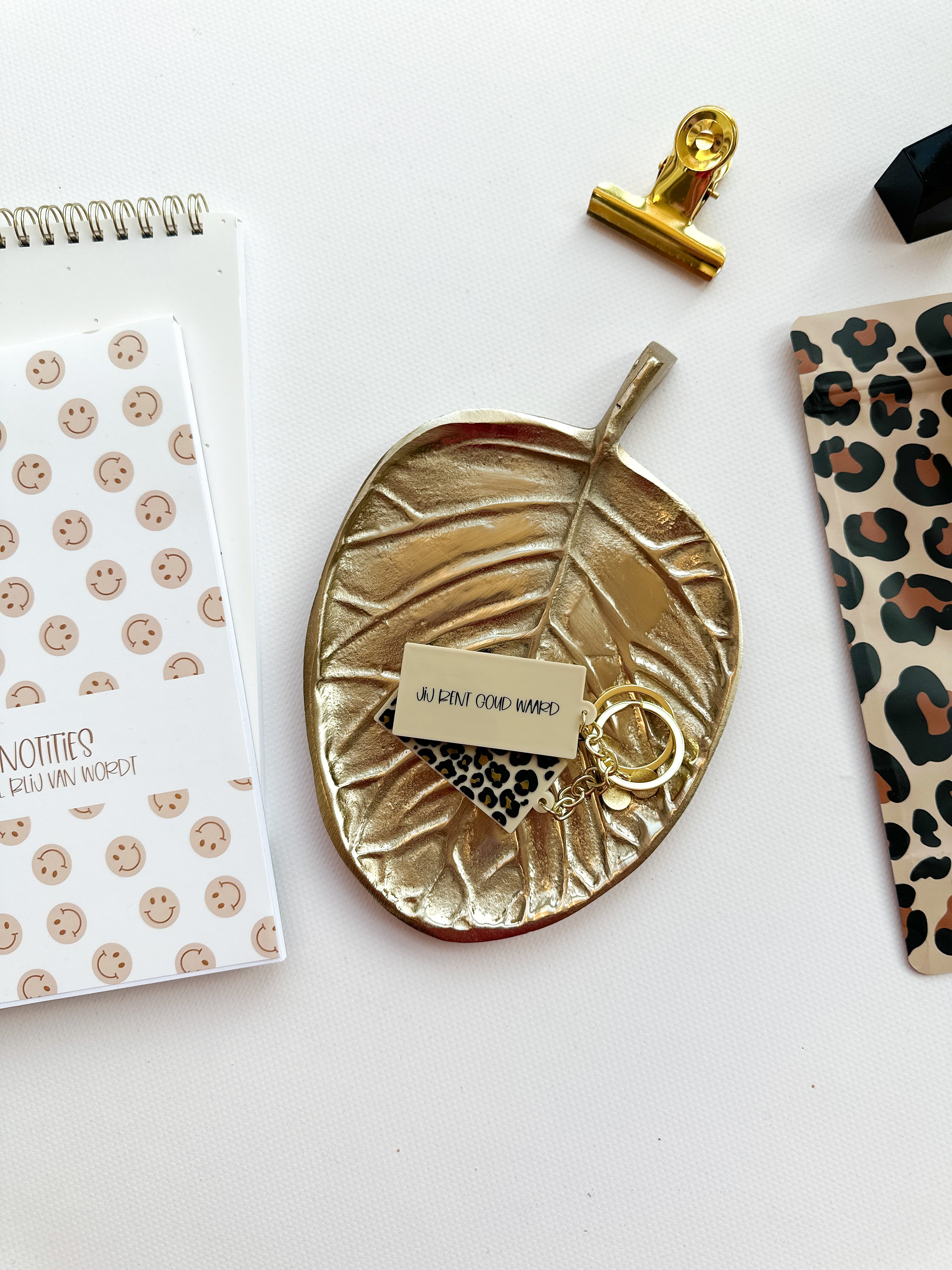 Sleutelhanger Leopard |Jij bent goud waard