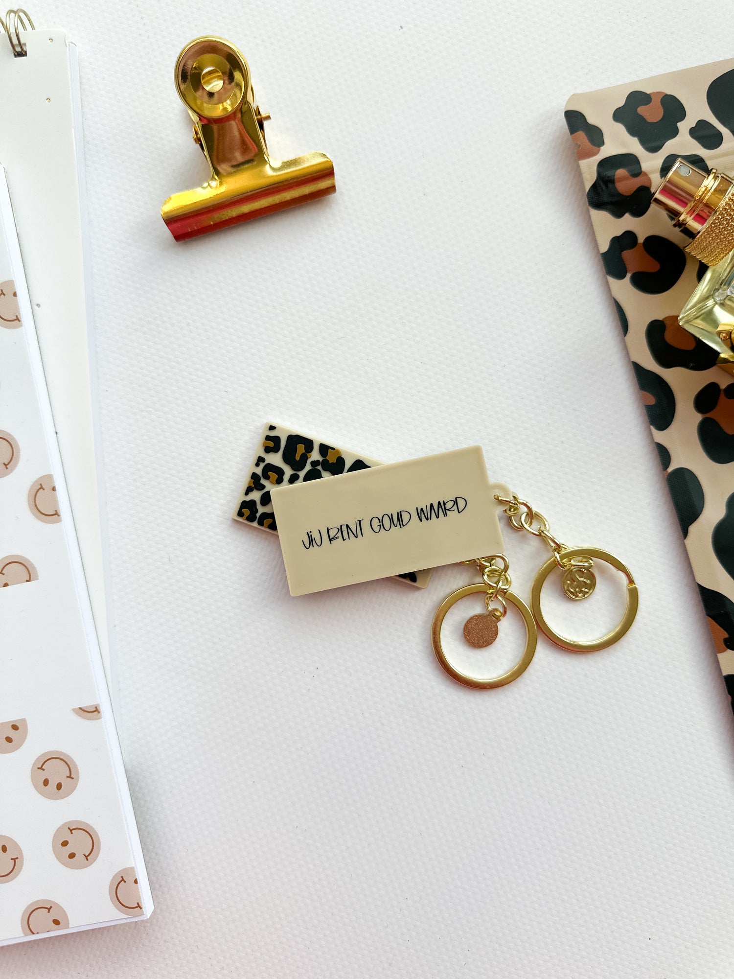 Sleutelhanger Leopard |Jij bent goud waard