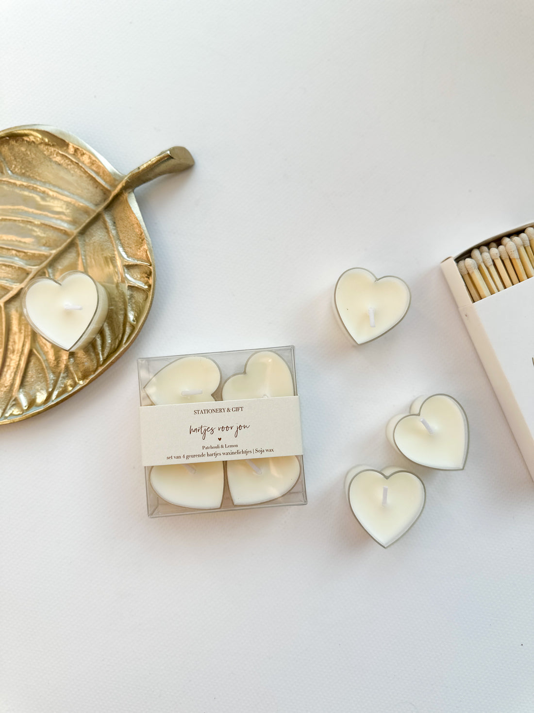 Waxinehartjes creme | Hartjes voor jou