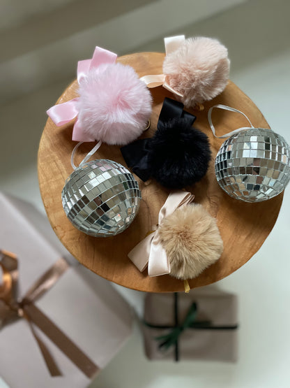 Fluffy Kerstbal | Peach