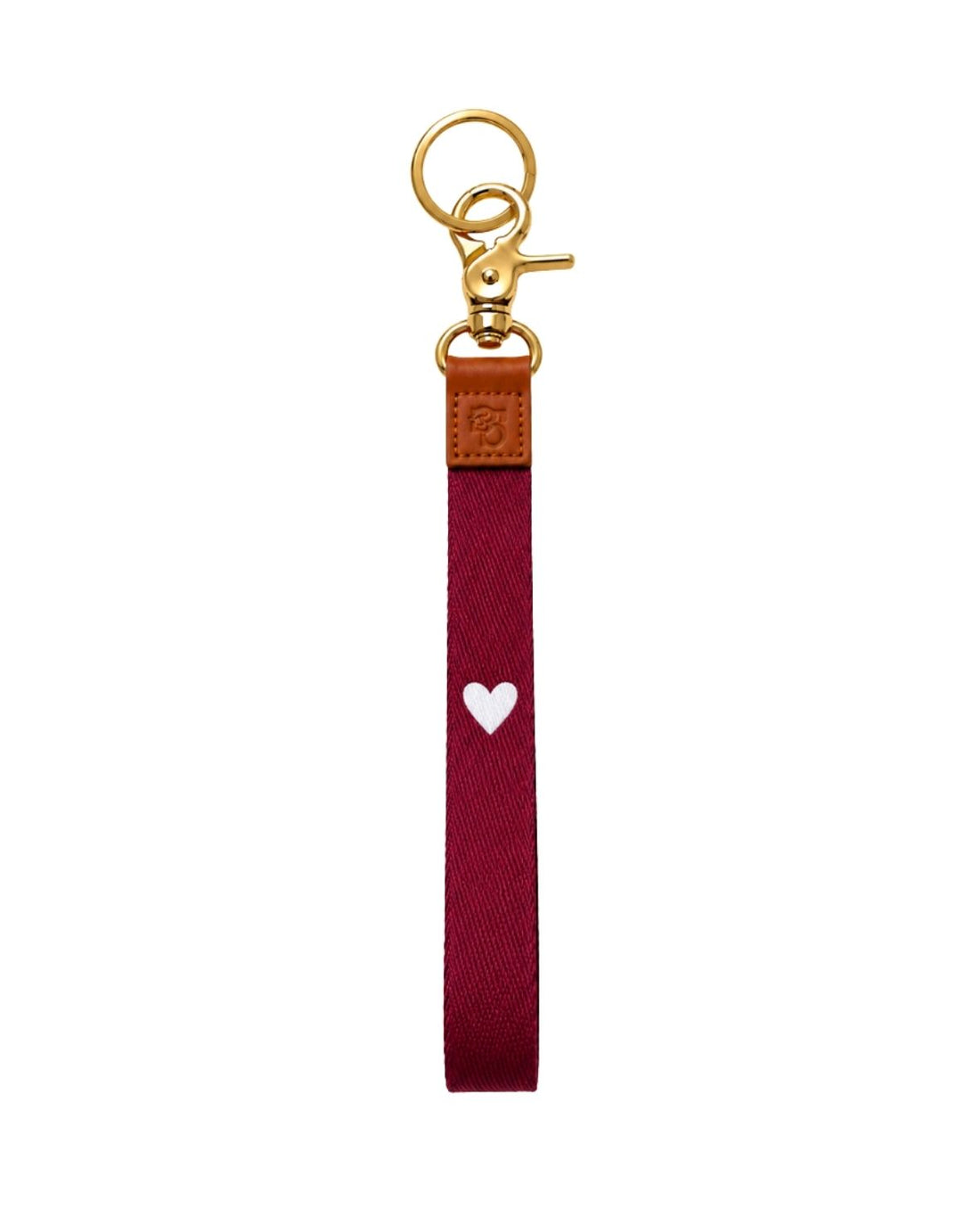 Keycord Burgundy Paars Hartje Hart - Stationery &amp; Gift sleutelhanger 