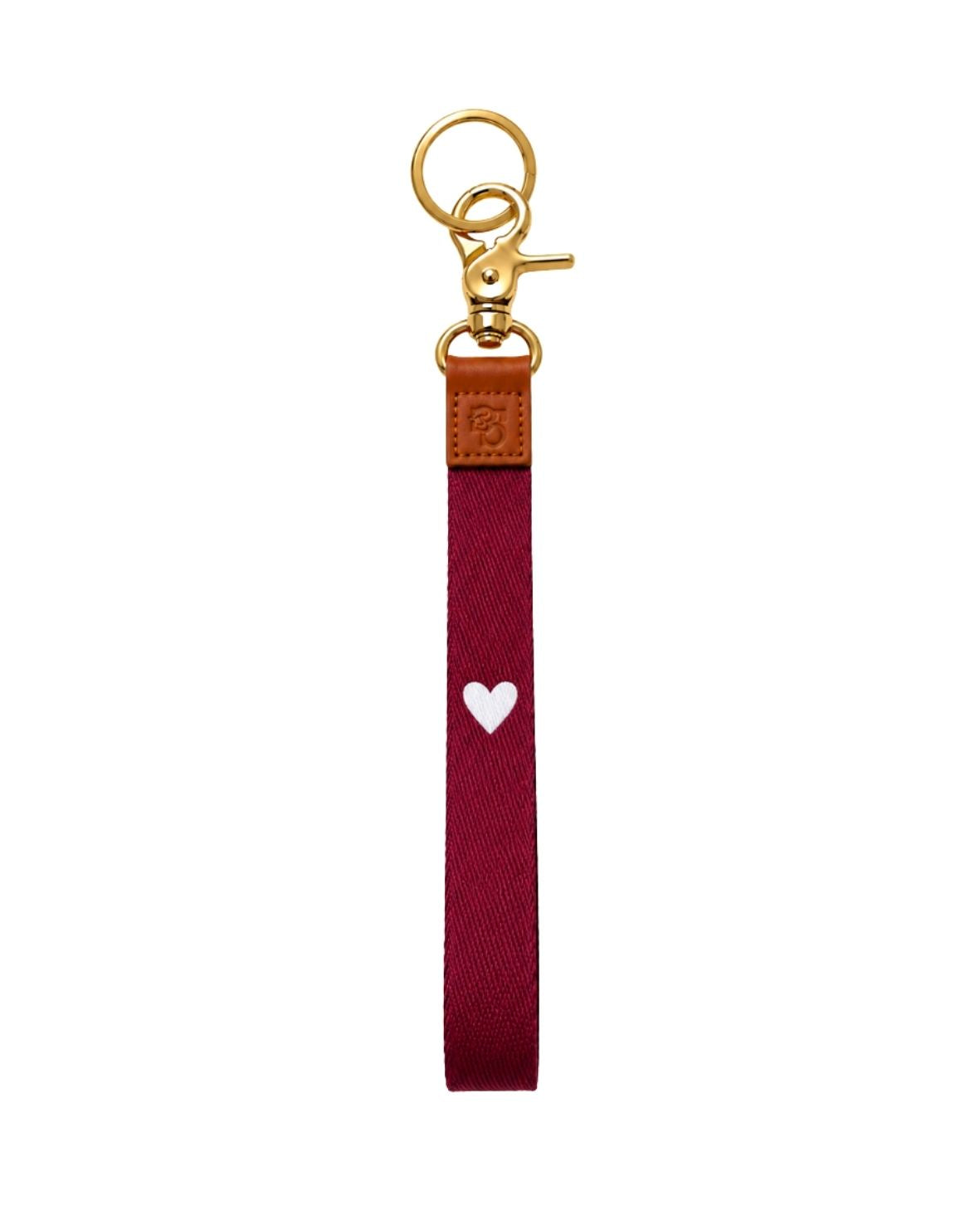 Keycord Burgundy Paars Hartje Hart - Stationery &amp; Gift sleutelhanger 