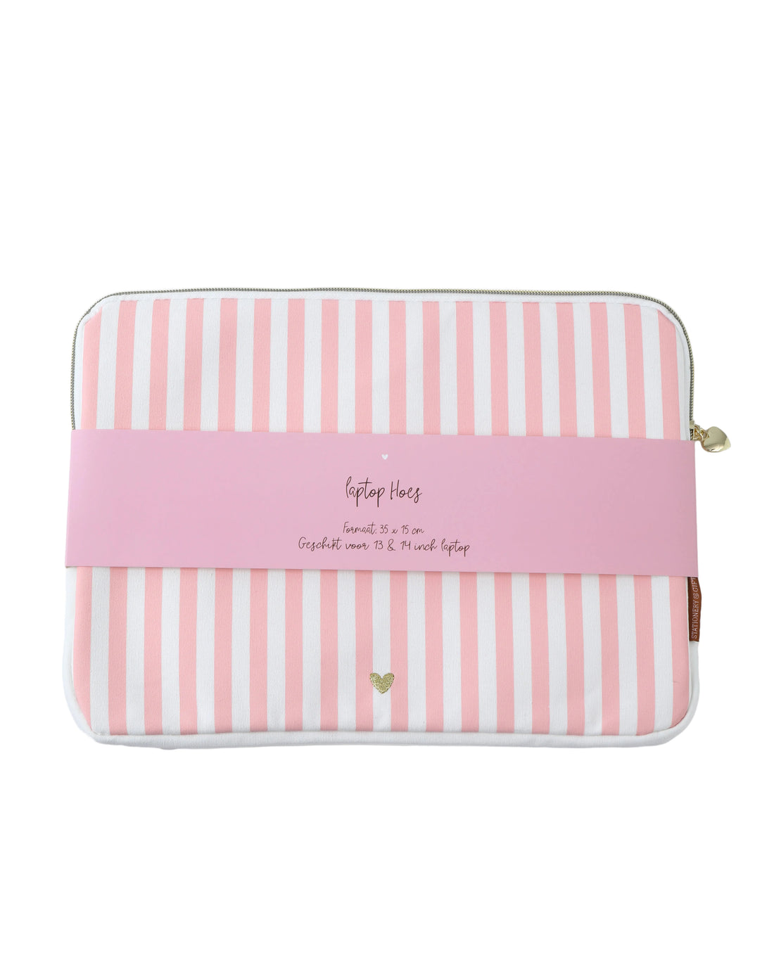 Laptop hoes - Computer sleeve - Pink Stripes - Roze Streep - Stationery &amp; Gift 