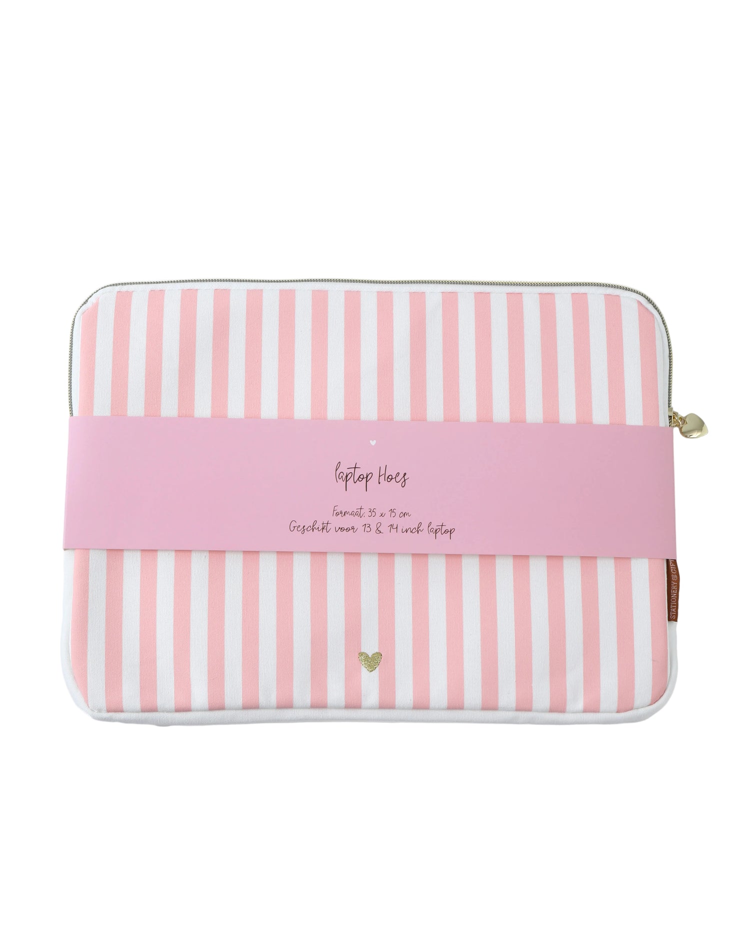 Laptop hoes - Computer sleeve - Pink Stripes - Roze Streep - Stationery &amp; Gift 