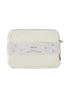 Laptophoes Vanille Rib | Laptop Sleeve ecru off white ribstof | Stationery & Gift