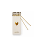 Lucifers met witte tip - wit met goud hartje goudfolie - Stationery & Gift