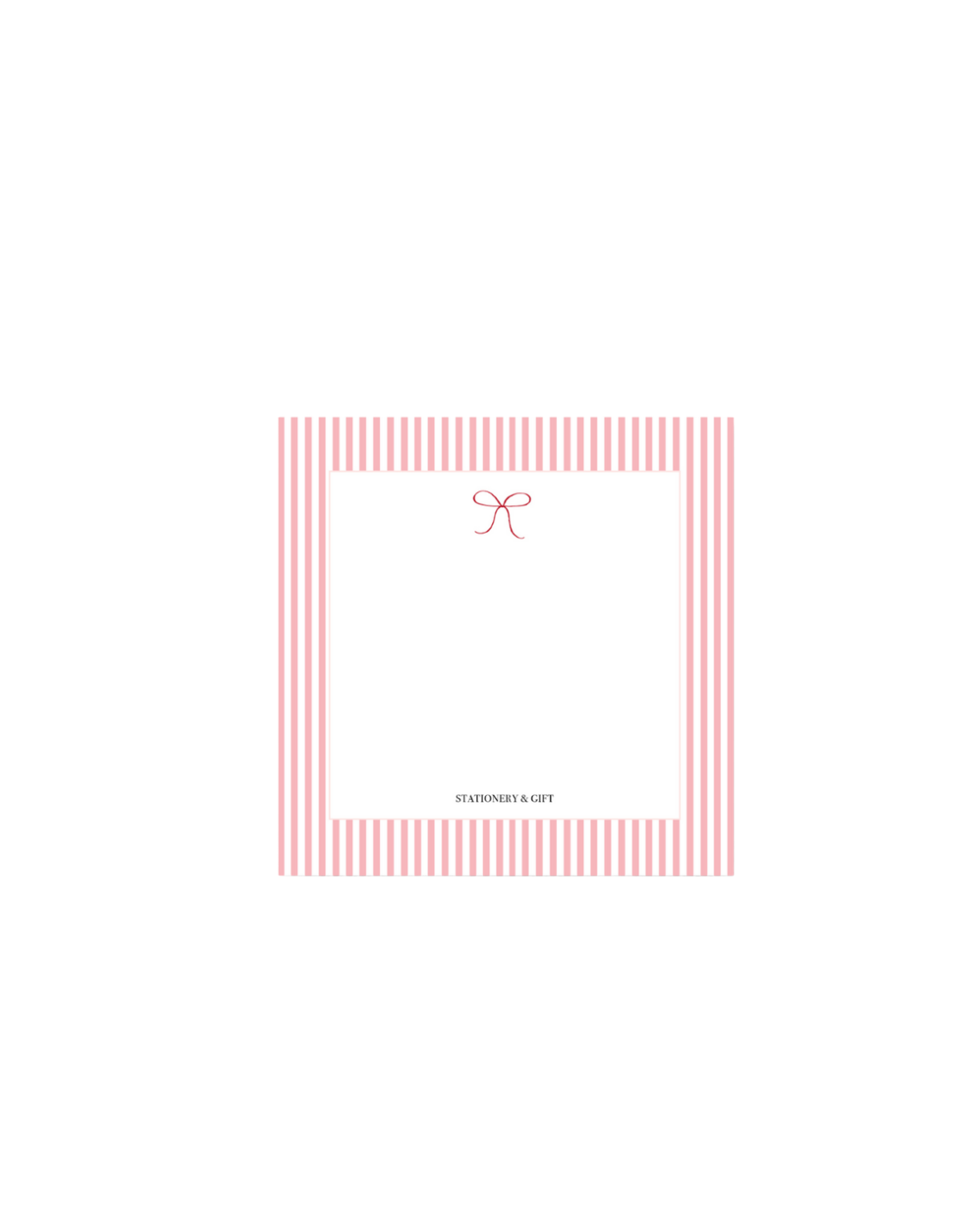 Mini Notes Notitieblokje Roze Streep Pink Stripes met strikje Stationery &amp; Gift