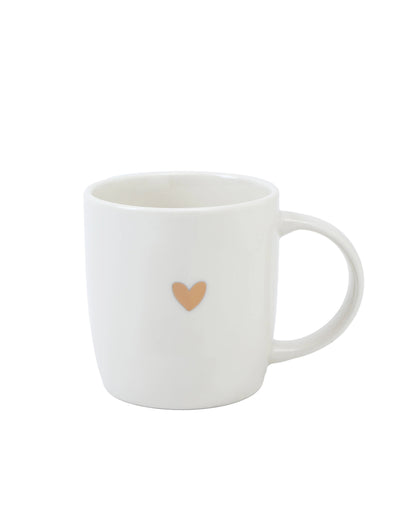 Mok wit hartje goudfolie - Stationery &amp; Gift