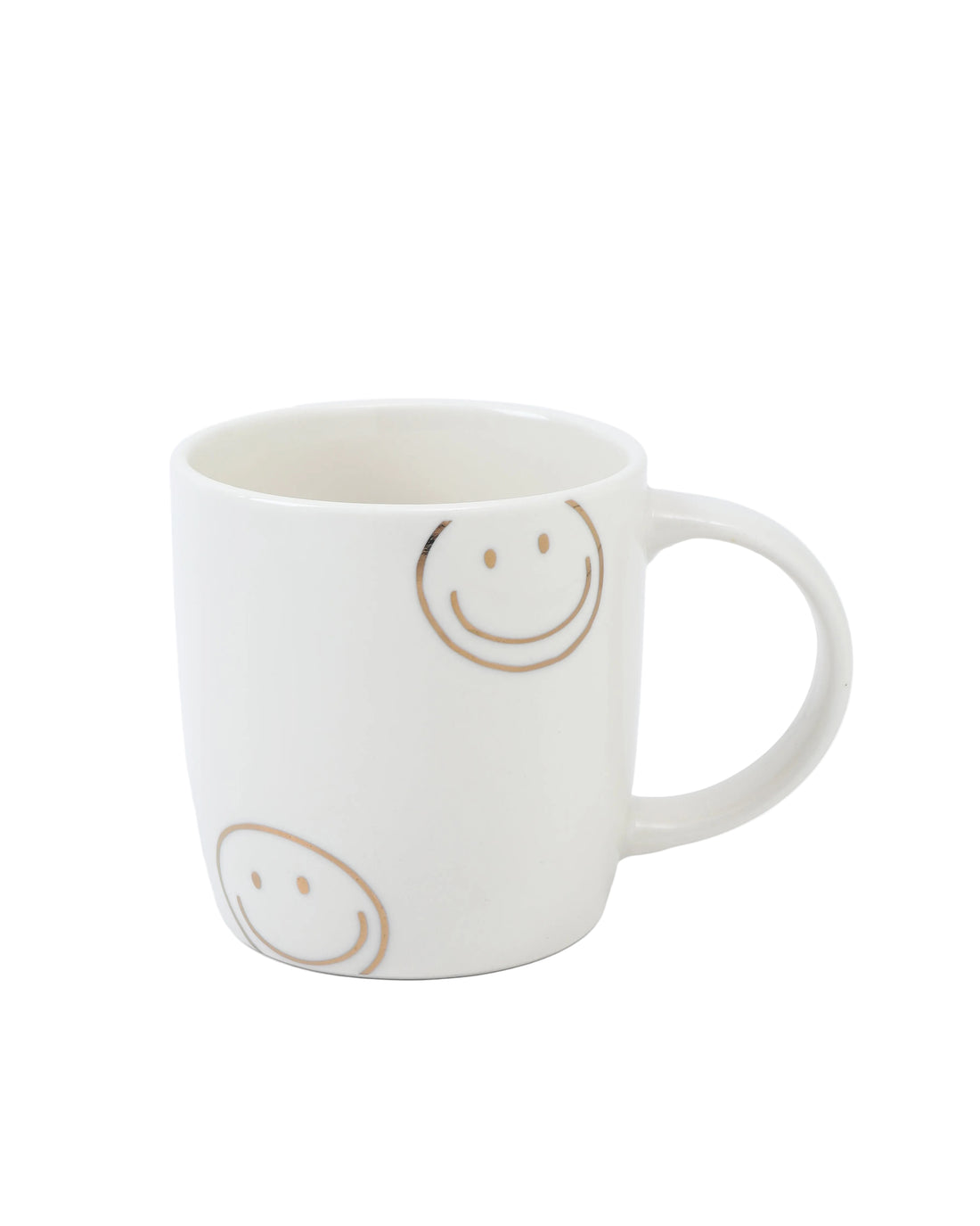 Mok wit met goudfolie smiley - stationery &amp; Gift