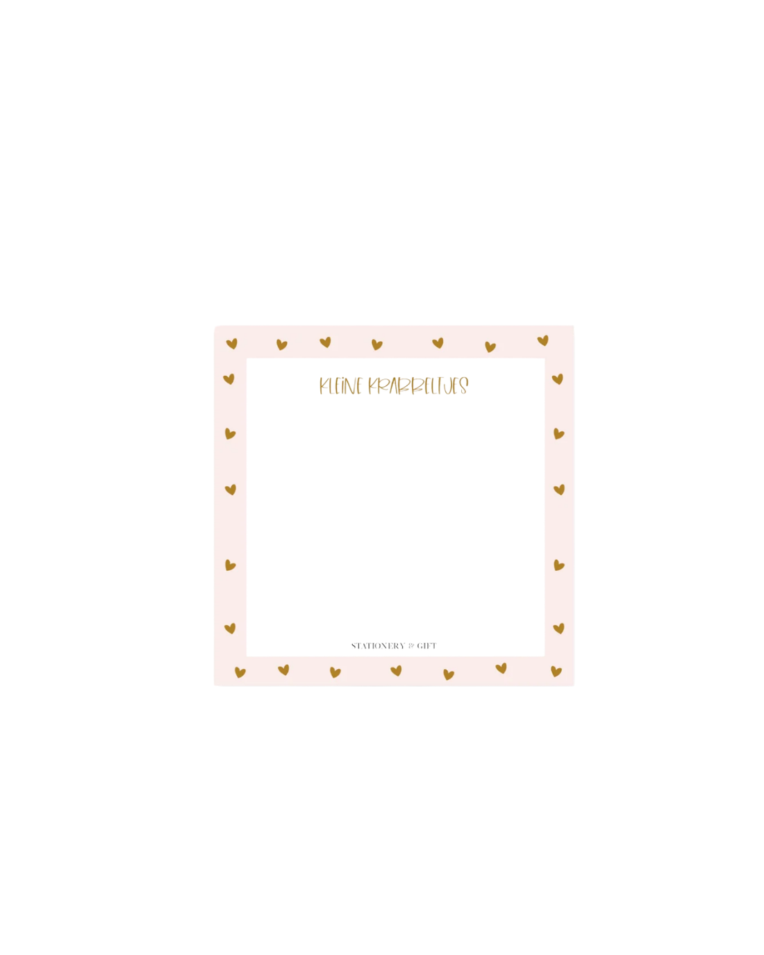 Notitieblokje kleine Krabbeltjes Roze-hartjes Stationery &amp; Gift 