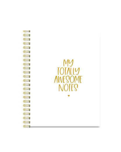 Notitieboek Wit - Notitie boek Ringband - My Totally Awesome Notes - Stationery &amp; Gift