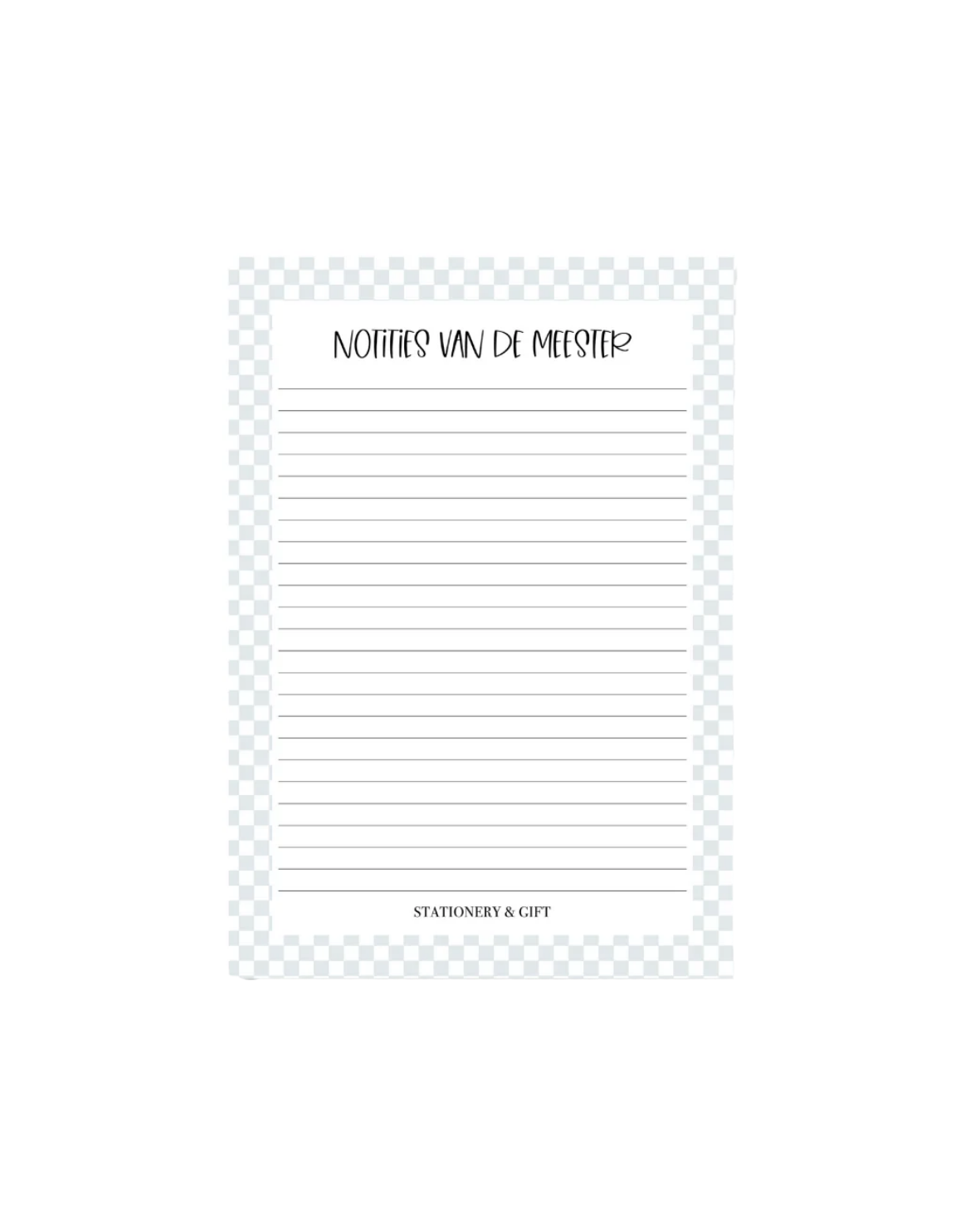 Notities van de meester checken patroon Stationery &amp; Gift 