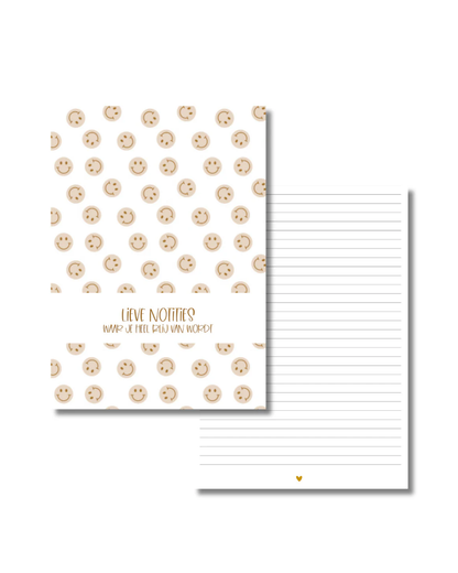 Schrijfblok Smiley - Notitieblok Notitie Smileys - Stationery &amp; Gift