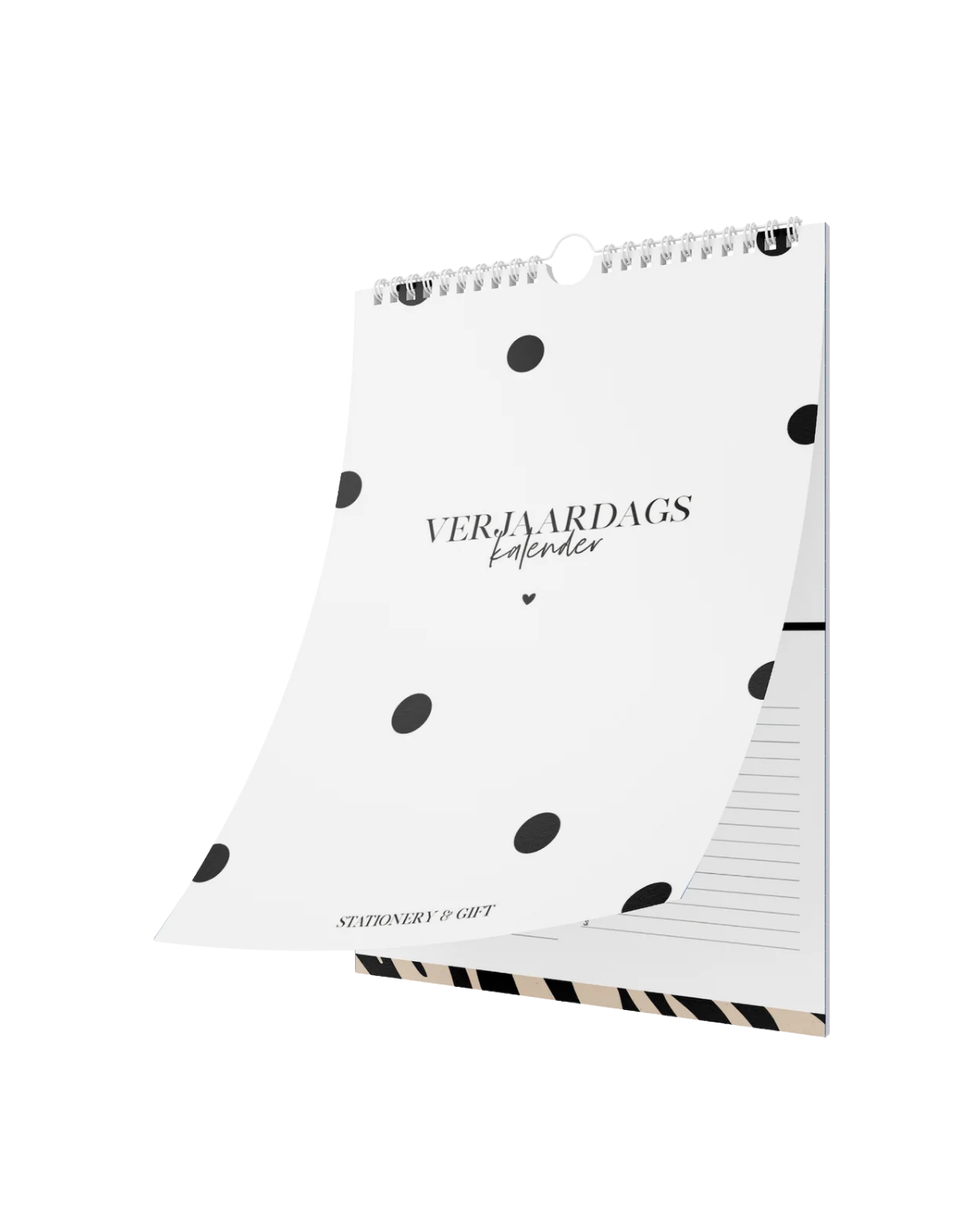 Verjaardagskalender Dot Zwart Stip Stationery &amp; Gift 