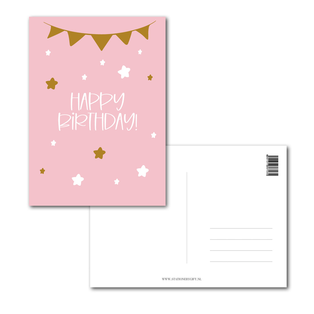 Kaart | Happy Birthday Soft Pink