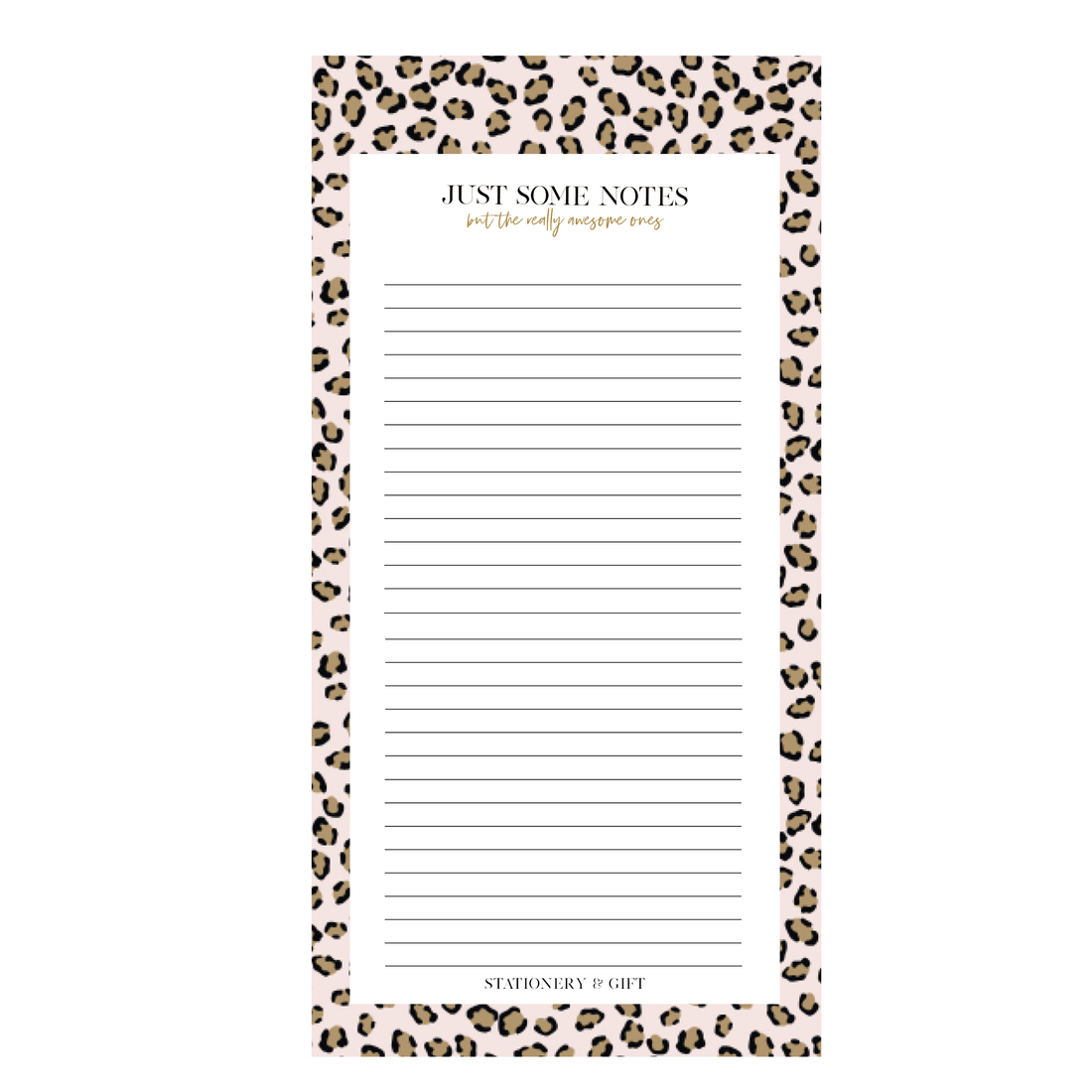 Notepad | Pink Leopard Notes