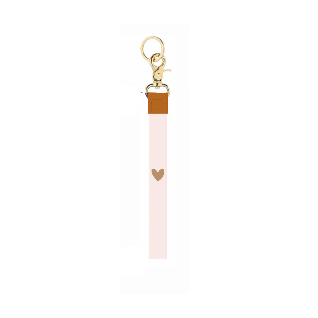 Lanyard | Light pink with a heart 