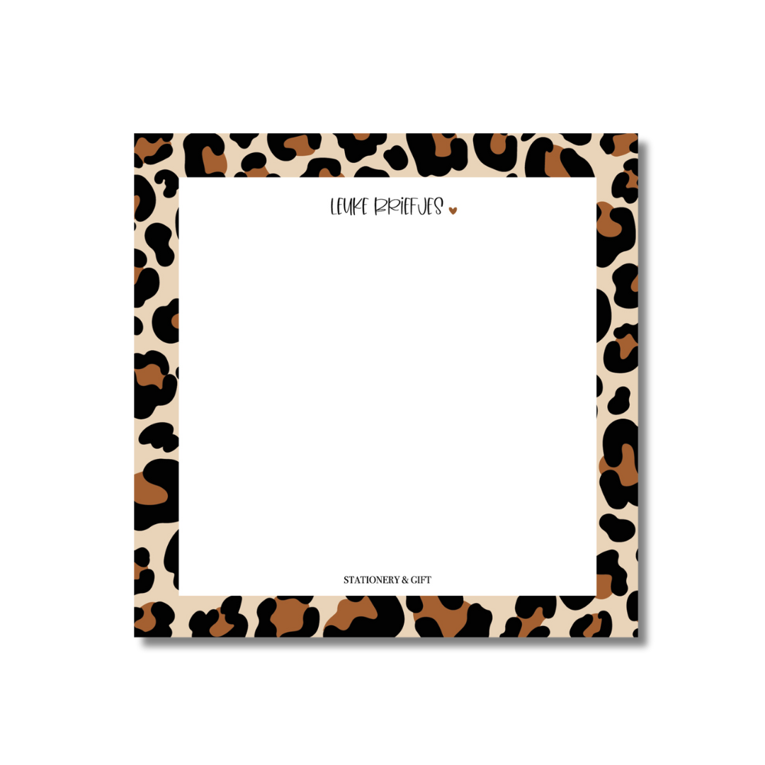 Notitieblok Leopard | Lieve Briefjes