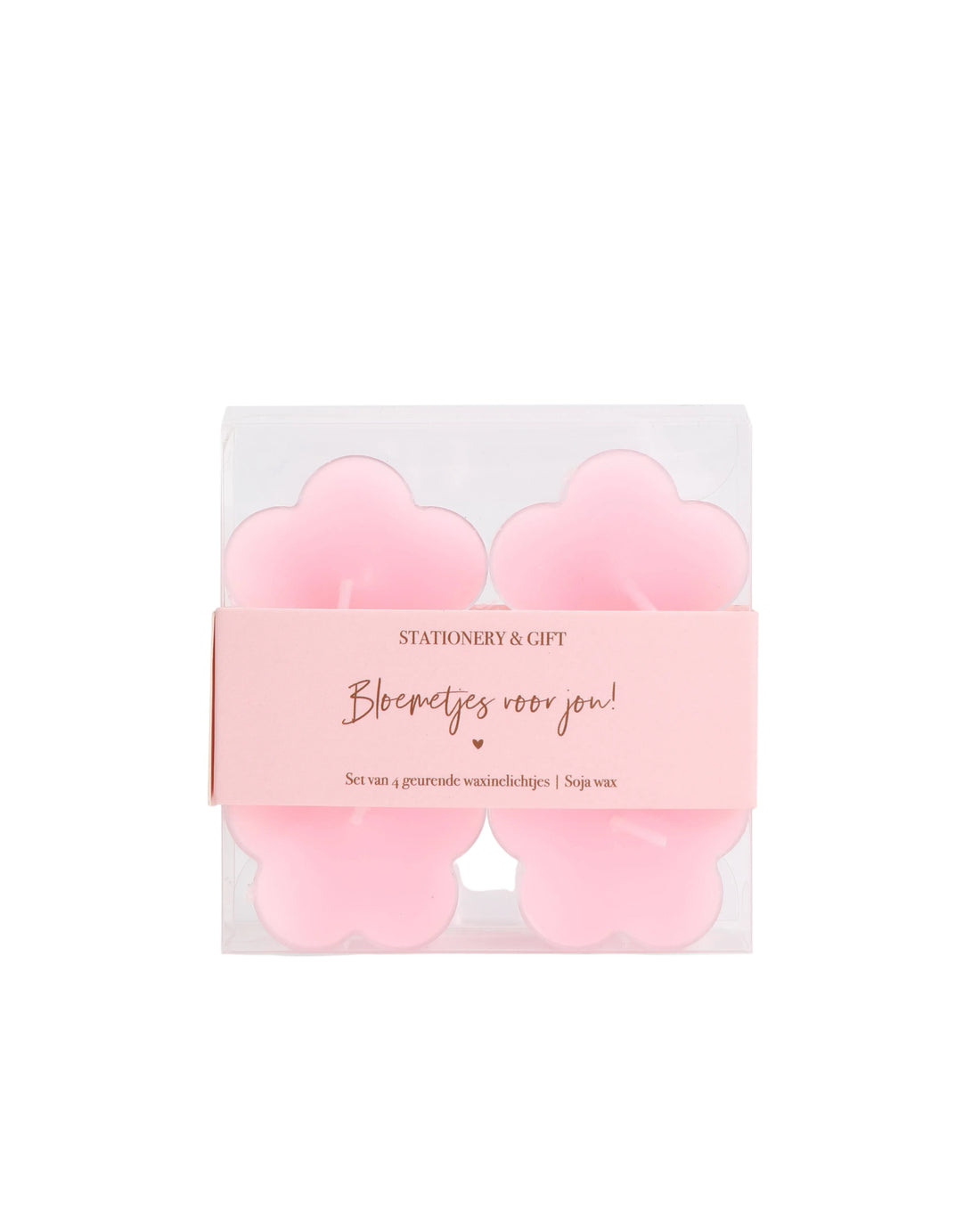Waxinebloemetjes roze - Waxine lichtjes Bloem pink - Stationery &amp; Gift