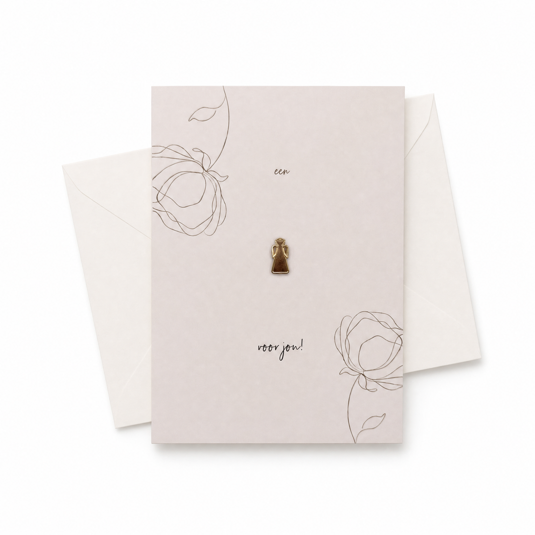 Wenskaart met Pin | Een engeltje voor jou