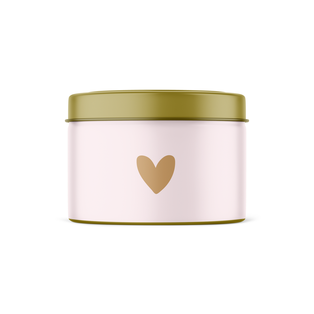 Scented candle in a tin | Pink | Heart