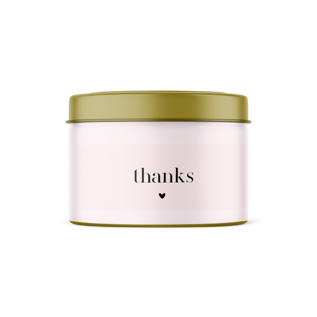 Scented candle in a tin | Pink | Thanks