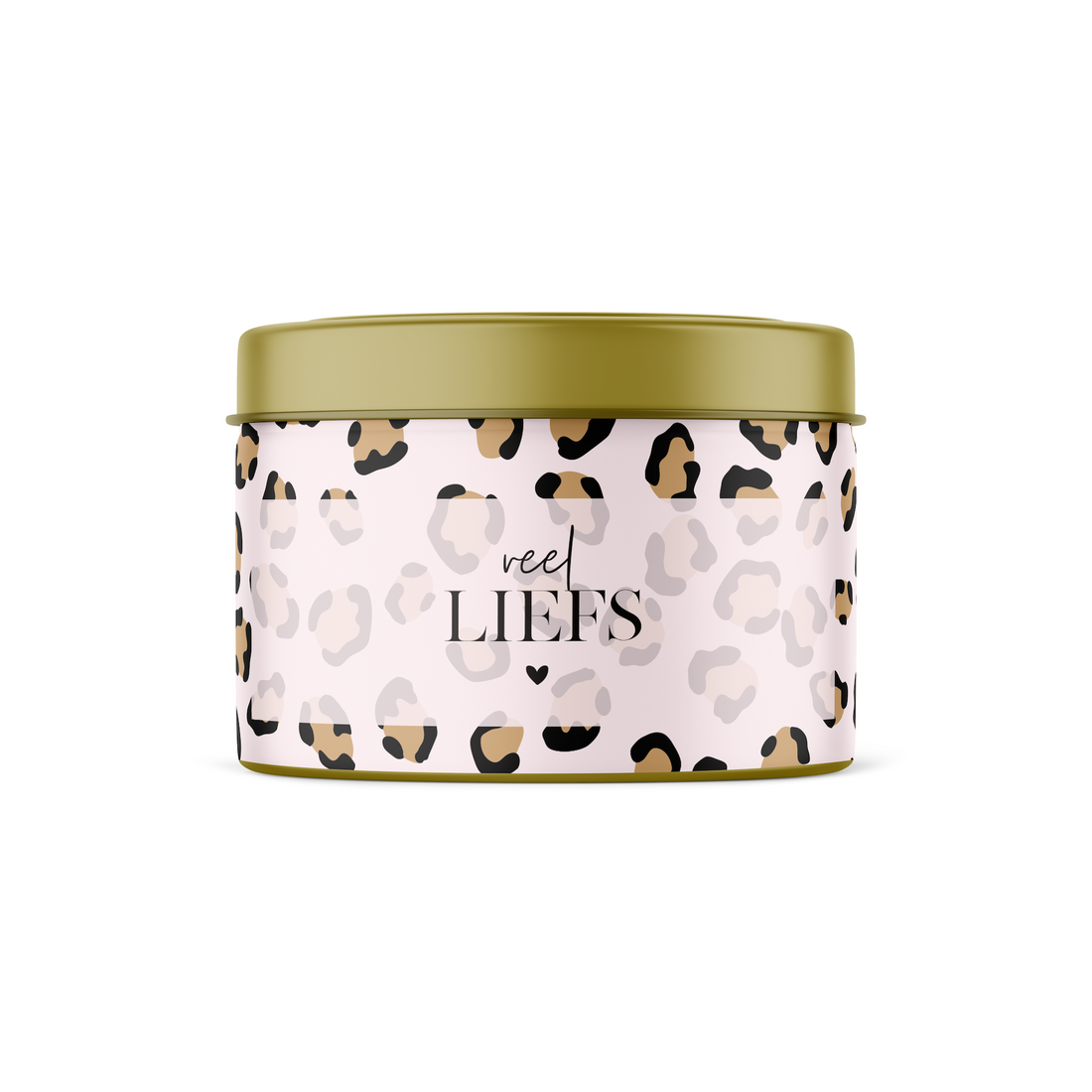 Scented candle in a tin | Pink Leopard | Lots of love!