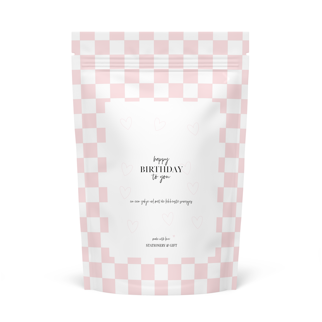 Candy bag Pink Checkers | Happy Birthday to you!