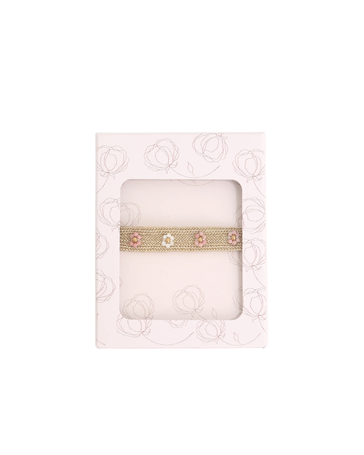 kralen armband bloem bloemetjes roze - Stationery &amp; Gift 