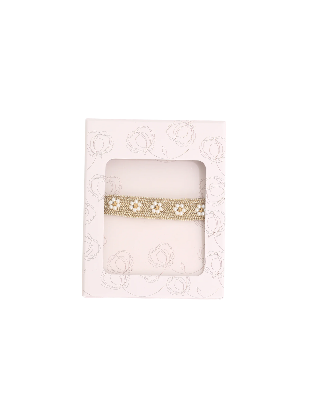 kralen armband bloem bloemetjes wit goud - Stationery & Gift