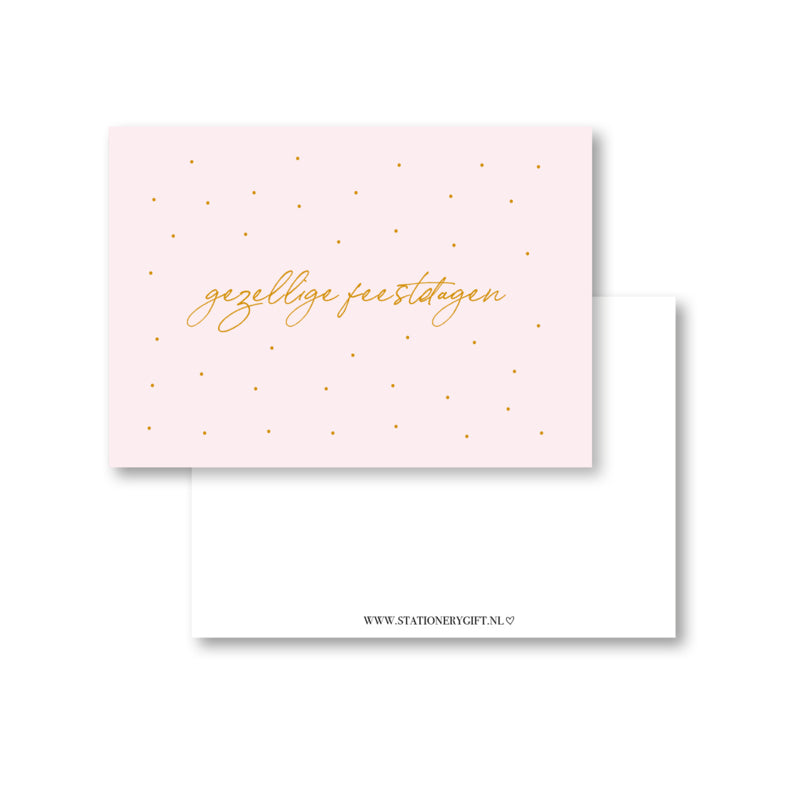 Mini card Happy Holidays | With Gold Foil