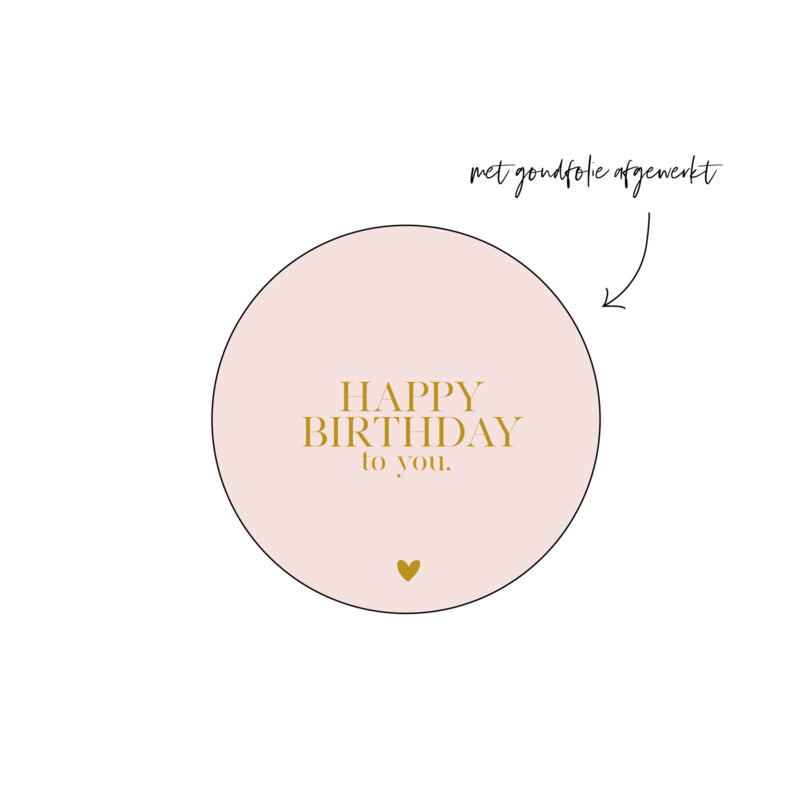 BOX || Stickers | 500 pieces | Happy Birthday to you | Pink