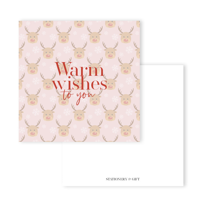 Warm Wishes to you | Vierkante kaart ( 15 x 15 cm ) met Envelop