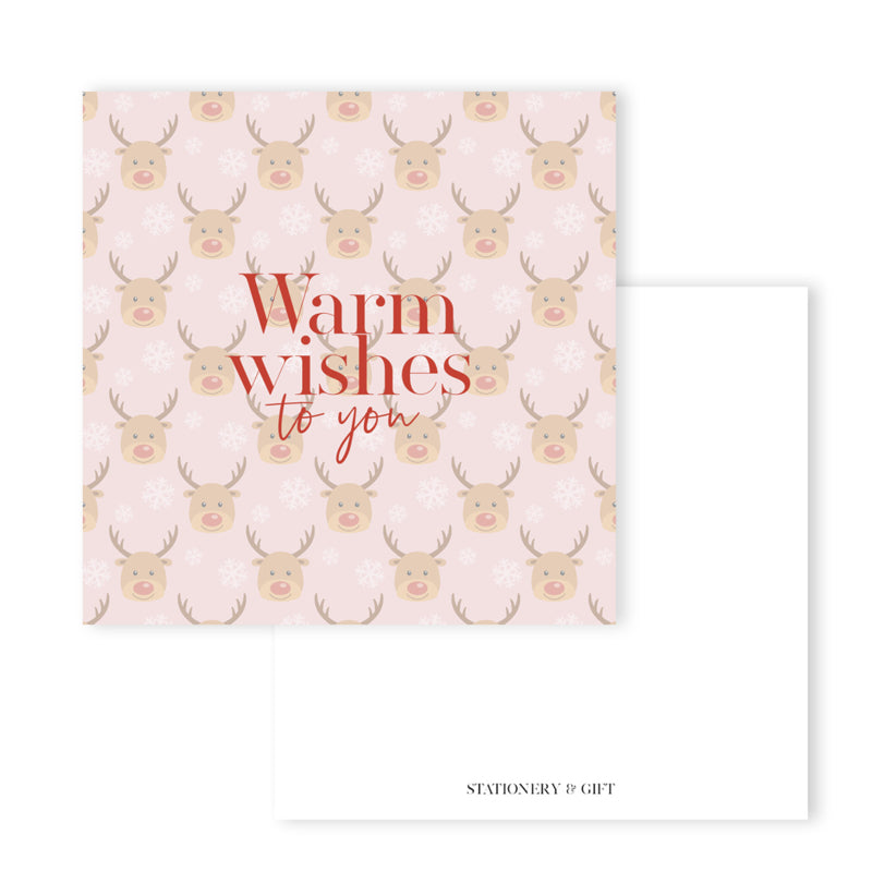 Warm Wishes to you | Square card (15 x 15 cm) with envelope