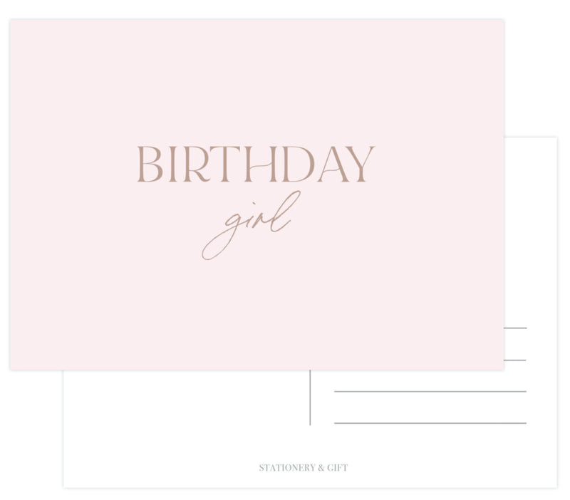 Birthday girl | with Rose Gold Foil